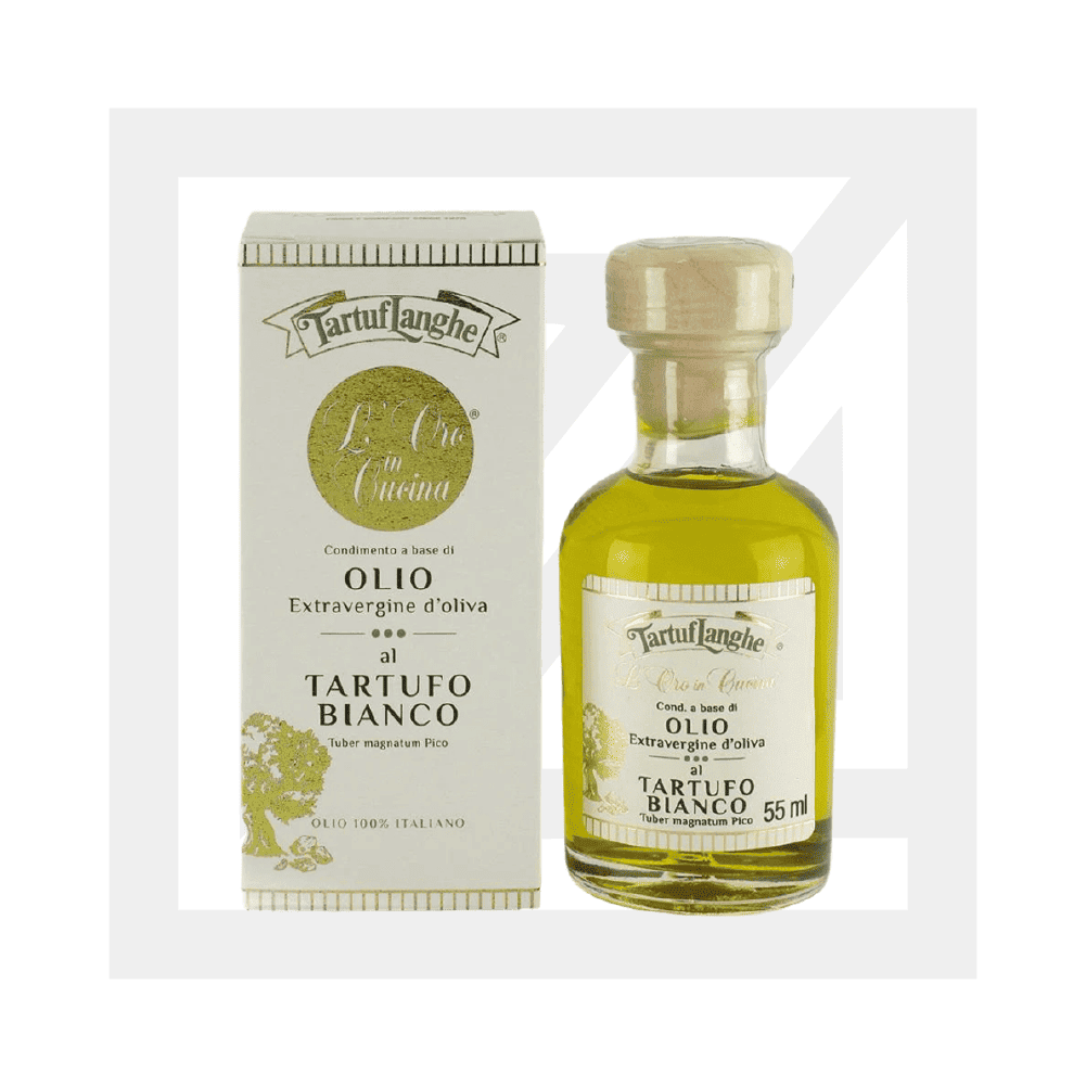 Condimento a base di olio extravergine d'oliva con fettine di tartufo bianco 55ml